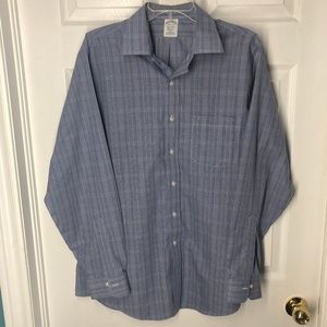 Brooks Brothers Box Plaid Dress Down Shirt 16.5